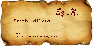 Szerb Márta névjegykártya
